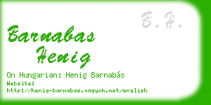 barnabas henig business card