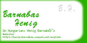 barnabas henig business card